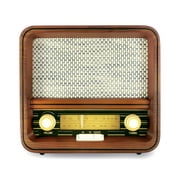 Master Tailgaters Fuse RAD-V1 Vintage Retro Radio | Real Wood Exterior | Bluetooth, AM/FM, Speaker