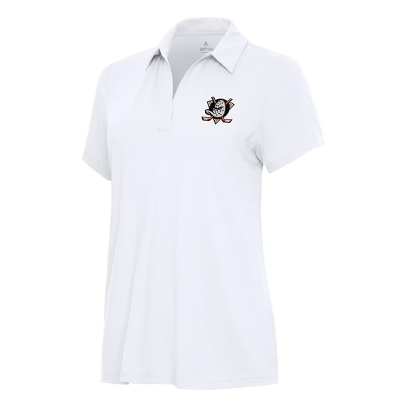Women's Antigua White Anaheim Ducks Era Polo