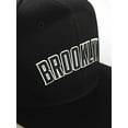 thumbnail image 6 of Original Snapback Custom American Cities State Letters Ajustable Flat Visor Cap (Brooklyn Black, White Black), 6 of 7