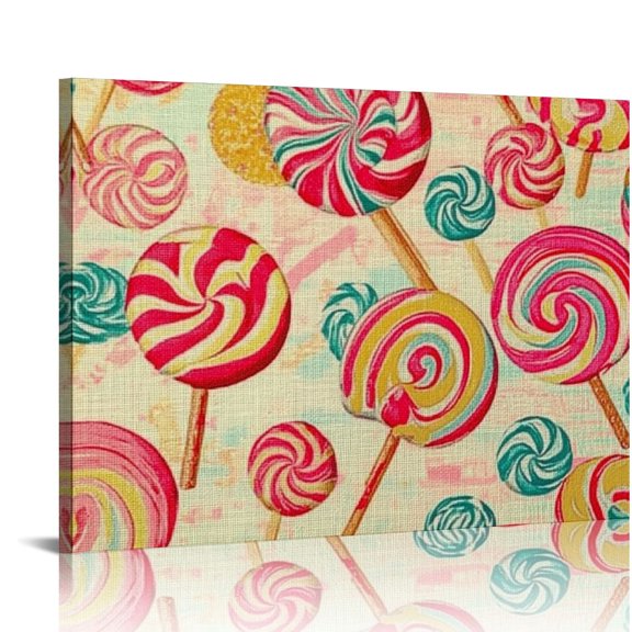 candy pattern Canvas Art Modern Canvas Prints Living Room Bedroom Home Office Wall Decor Canvas Print