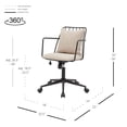 thumbnail image 4 of Silla New Pacific Direct Edison KD de Tela Ajustable y Giratoria, 4 of 5