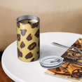 thumbnail image 3 of 20oz Coffee Tumblers Yellow and Brown Of Leopard Print Stainless Steel Vacuum Insulated Travel Tumbler Coffee Cups Mug with Lid and Straw with Cleaning Brush for Cold & Hot Drinks, 3 of 5