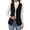 Black-1, variant on Womens Corduroy Vests Vintage V Neck Sleeveless Button Down Cardigan Dressy Casual Solid Color Blazer Jackets with Pockets