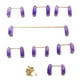 thumbnail image 5 of Estabilizador de teclado mecánico 2 especificaciones con accesorio de tapa de tecla de alambre dorado para DIYTransparent Purple, 5 of 8