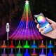 thumbnail image 2 of Cadena de luces navideñas con forma de cascada y forma de estrella de carámbano, RGBIC, con control por aplicación inteligente, 304 luces, 9 x 3 m, 2 of 5