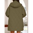 thumbnail image 5 of Long Jackets for Women Fashion Winter Coat for Women Business Casual Diamond Quilted Hooded Lightweight Jackets, 5 of 7