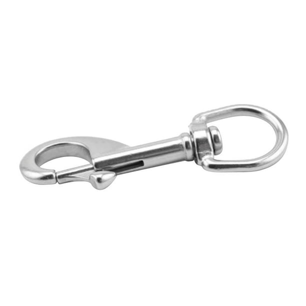 Yinanstore Heavy Duty 80mm Round Eye Stainless Steel Swivel Snap Hooks Clip Clasp Dog Horse Keychain () Silver 80mm