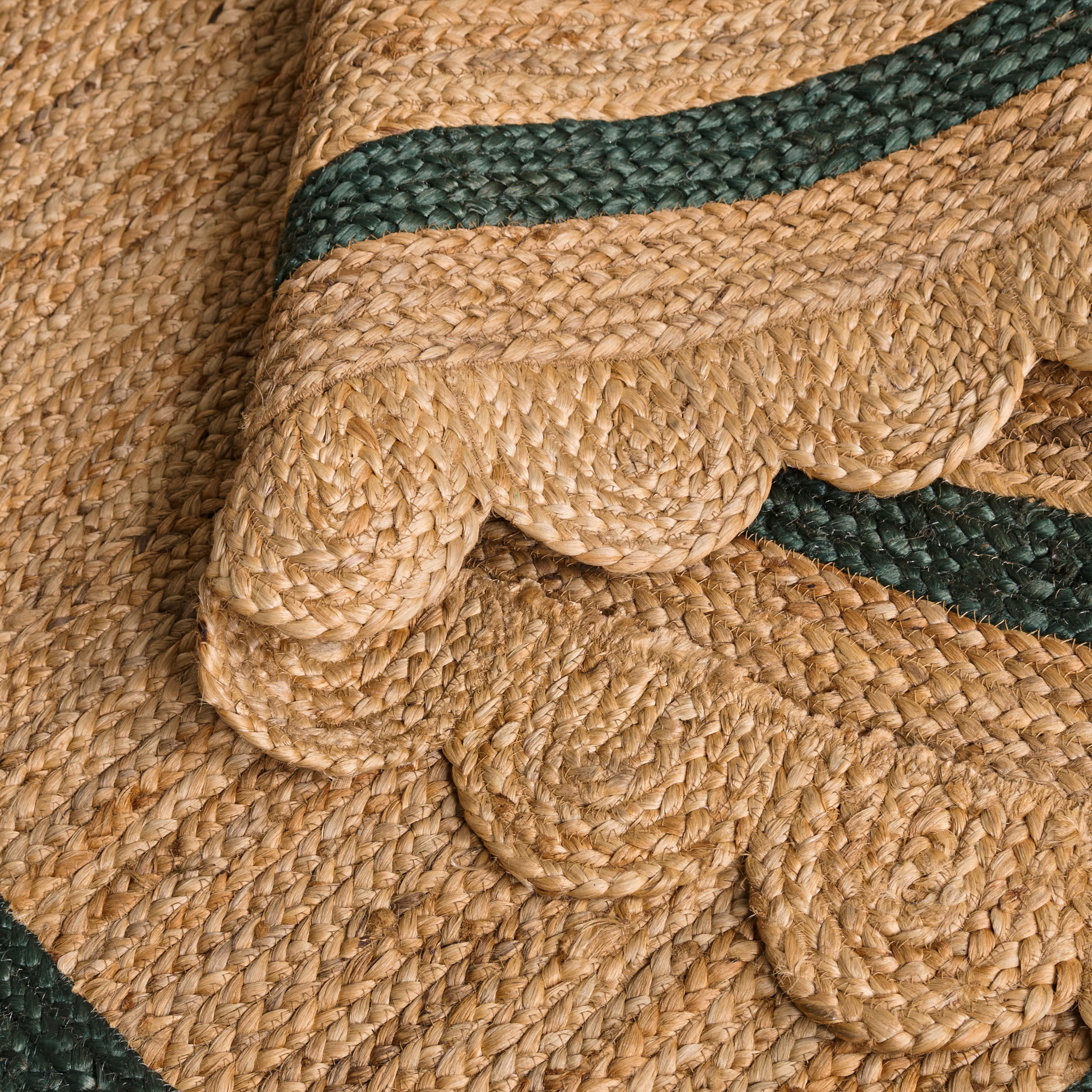Safavieh Natural Fiber Archibald Bordered Area Rug, Natural/Dark Green, 4' x 6'