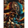thumbnail image 5 of T-Shirt for Men- Gothic Horror Style with Eyes and Golden Skull Decoration, Suitable for Casual a Gothic Horror Print Short Sleeve Gothic Skull Print Tee Gothic Alternative Men's, PLUS SIZE, 5 of 6