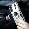 thumbnail image 3 of Tough Ring Holder Case with Card Slot for Samsung Galaxy S22 5G - Silver, 3 of 4