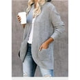 thumbnail image 5 of Womens Cardigan Sweater Coat Long Sleeve Open Front Knitted Outwear with Pockets, 5 of 6