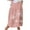 Pink, variant on Mrat Renaissance Skirt Women's Casual Retro Floral Skirts Linen Elastic Waist Pleated Maxi Skirt with Pockets Plus Size Skirts S-243 Blue 5XL