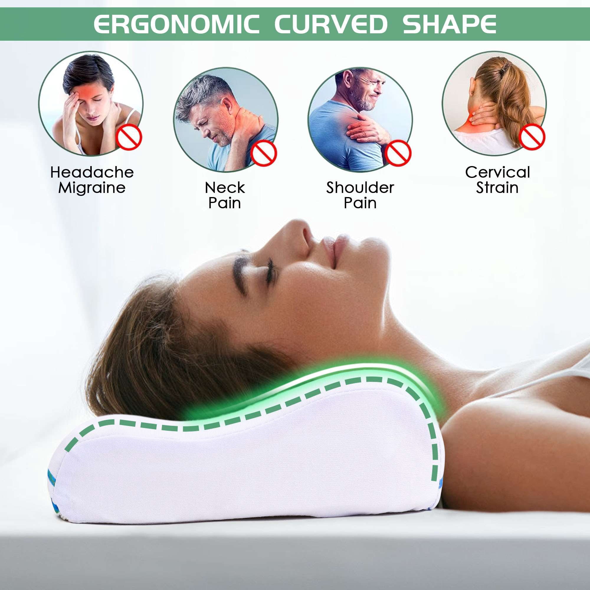 Deago Talalay Natural Latex Sleeping Pillow, Soft Standard Pillow for Side, Back, and Stomach Sleepers, Removable Breathable Cotton Cover