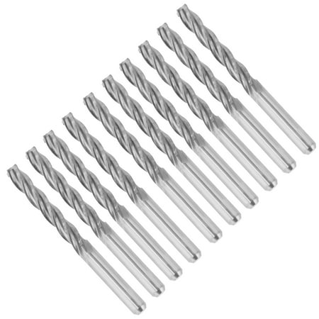 

10pcs Carbide CNC 4 Flute Spiral Bit End Mill Cutter 3.175 x 22mm