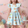 thumbnail image 4 of NAISIBABY Dresses for Girls, Cute Prints Summer Casual Ruffles Sleeve Kids Flowy Play Dress Mint Green Size 7-8, 4 of 7