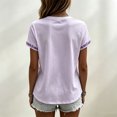 thumbnail image 3 of Womens Purple Ribbon Alzheimer'S Awareness Support Shirts Alzheimers Floral & Hummingbird Print Tops Short Sleeve Crew Neck T Shirts For Women, 3 of 3