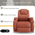 thumbnail image 6 of Furmax Electric Power Lift Leathaire Recliner Chair with Massage for Bedroom,Brown, 6 of 8