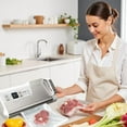 thumbnail image 7 of TINKLE WELL Powerful Vacuum Sealer, One-Hand Operation, Double Sealing Strips, Built-in Cutter, Timer Display, with 2 Bag Rolls & 5 Pre-cut Bags, White, 7 of 7