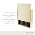 thumbnail image 3 of Twine Decorative Wine Gift Box, 3-Bottle Wine Box, Paulownia Wood, Gifts, 3 of 6