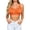 Orange, variant on BaoFuBaoMei Womens Cotton Bras Plus Size Ribbed Wireless Bra Adjustable Strap Seamless Brassiere Supportive Workout Bralette