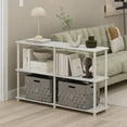 thumbnail image 2 of Furinno Turn-N-Tube Toolless Assembly Storage Shelves, 3-Tier 47.4 Inch Book Shelf, Corner Shelf, for Organization and Storage, Living Room, Home Office, Plain White, 2 of 4