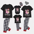 thumbnail image 2 of Pijamas familiares navideños a juego, conjuntos de pijamas negros para mascotas, Navidad en julio, 2 of 3