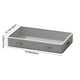 thumbnail image 3 of Caja de almacenamiento para camas de dormitorio | Organizador desmontable de gran capacidad bajo la cama | Tela gris no tejida con refuerzo de cartón | Tapa transparente | 23,62x17,32x7,87 pulgadas, 3 of 6