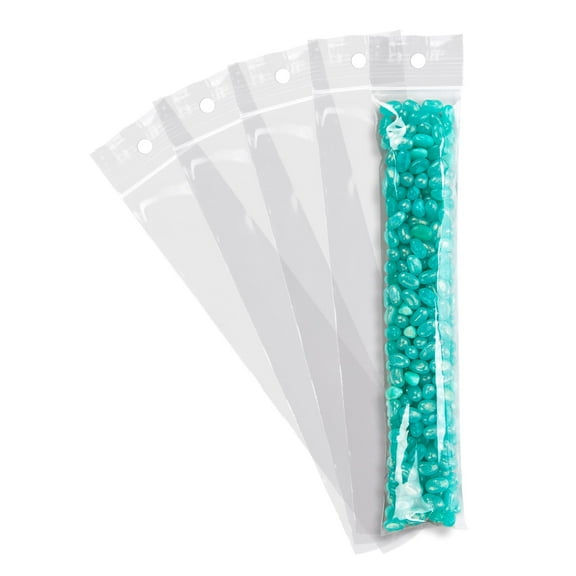 APQ Supply Clear Reclosable Zipper Bags with Hanging Hole, 2 x 12 Inch. Pack of 1000 Resealable Plastic Bags 2 Mil. Poly & Plastic Packaging Bags for Pills, Jewelry. Seal Top Polyethylene Snack Bags