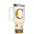 thumbnail image 1 of Vaso para beber SUFAVN, vaso con monograma de girasol de 40 oz, 1 of 7