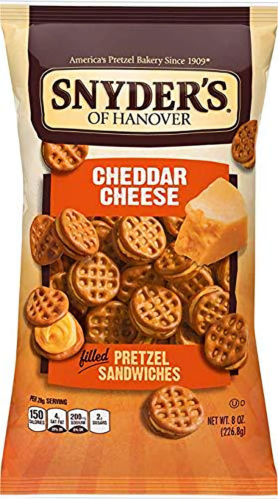 Snyder's of Hanover Pretzel Sandwiches Cheddar Cheese 8 oz 2 pk