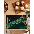 thumbnail image 2 of Green Marble Stripes Gold Foil Placemats Set of 4,Wipeable Washable Table Mats for Dining Tables,Abstract Geometric Place Mats for Kitchen Event Party Tabletop Decor, 2 of 7