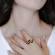 thumbnail image 3 of Anillo para Mujer con Cristal Fino Swarovski en forma de Oval–  Bañado en Oro 14k– Anillo Elegante y Brillante-Aretes de Mujer de Moda, Joyería para Mujer de Moda– Regalo especial Ortiz Espinosa Temporada, 3 of 3