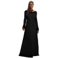 thumbnail image 2 of Huowey Witch Gothic Dresses Womens Halloween Elegant Fancy Cosplay Party Gown Crew Neck Long Sleeve Eye-Catching Halloween Dress,Black,M, 2 of 8