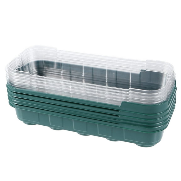 NIAIZEK Clear Nursery Pot Planting Trays Plastic 5Set
