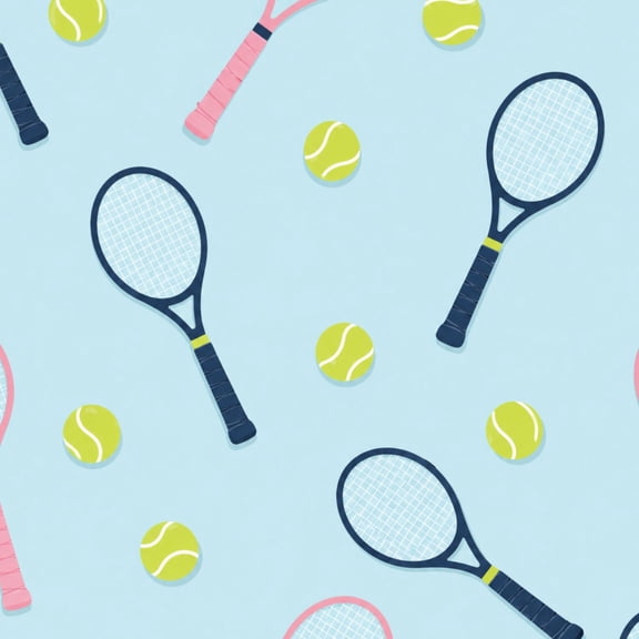 Peel and Stick Wallpaper Tennis Racket Ball Light Blue Wall Mural 23.6in x 9.8ft Self Adhesive Removable Wall Paper Renter Friendly Wallpaper for Bedroom Living Room Cabinets