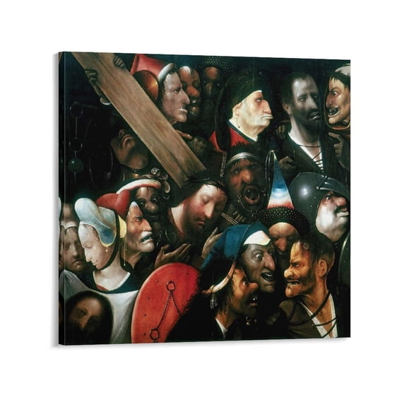 Hieronymus Boschs Christ Carrying The Cross (1510) Room Aesthetic Print Art Wall Painting Canvas Posters Modern Bedroom Decor