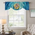 thumbnail image 6 of Funny Art Tie Up Valances Curtain, Adjustable Kitchen Summer Hippocampus Swimming Blue Sea View Oil Painting Valances for Windows Decor, Rod Pocket Short Curtains Set for Bedroom/Bathroom, 42"x18", 6 of 9