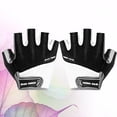 thumbnail image 2 of 1 par de guantes de ciclismo transpirables y antideslizantes, de medio dedo, talla XL (negros)., 2 of 5