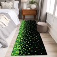 thumbnail image 4 of Runner Rug 2'x6', St. Patrick's Day Washable Non-Slip Hallway Runner Rugs, Spring Lucky Shamrocks Leaves Black Bedside Rugs Floor Mats Carpet Runners for Kitchen Bathroom Laundry Room, 4 of 8