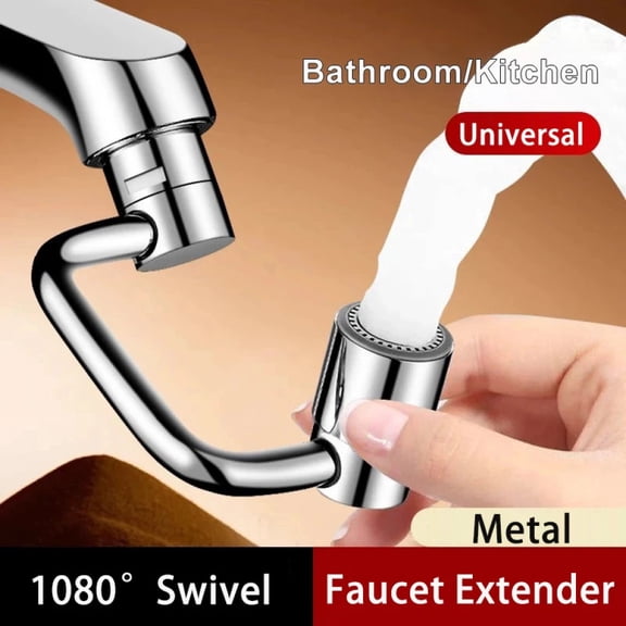 1080° Rotatable Kitchen Faucet Anti-splash Aerator Bathroom Tap Universal Faucet Extender Bubbler Head Faucet Nozzle Adapter