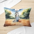 thumbnail image 3 of Happy Father's Day Siberian Husky Playing Basketball with Best Dad Jersey Pillow Cushion Double Sided Husky Dog Lover Gifts Throw Pillow - 13006, 3 of 4