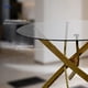 thumbnail image 4 of Mesa Redonda Comedor Blue Room Denver 4 Personas Cristal Vidrio Base Cromada Color Dorado Estilo Luxury Moderno 100 x 100 x 75 cm, 4 of 6
