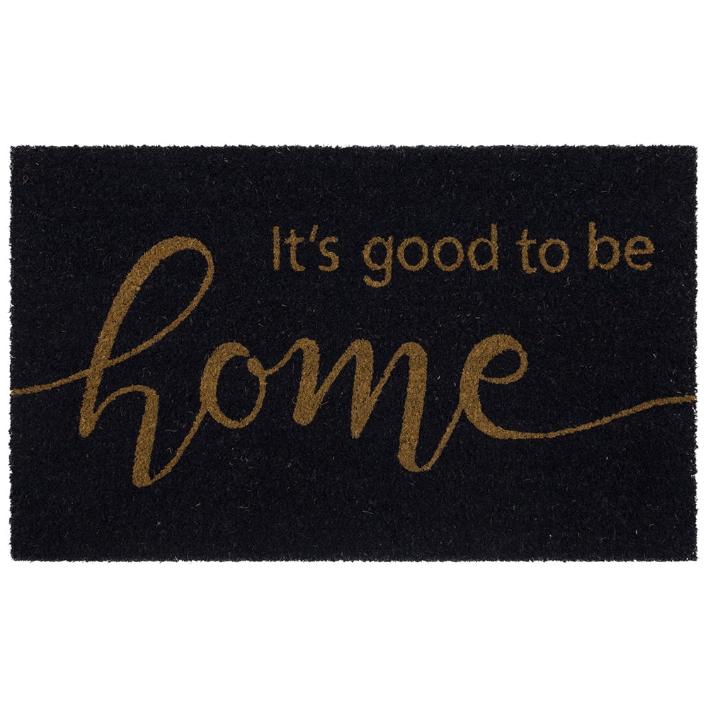 Mainstays It's Good to be Home Coir Outdoor Doormat, Navy, 18' x 30'