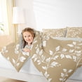thumbnail image 3 of Erosebridal Chic Brown Bedding Comforter Set for Girls, Botanical Leaves King Bedding Sets, Gray Reversible, 7-Piece, 3 of 5