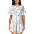 thumbnail image 1 of Fotbe Poodle Dog Conjunto de Pijama Estampado para Mujer, 2 Piezas, Ropa de Dormir con Camiseta de Manga Corta y Shorts Suaves-Small, 1 of 6