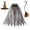 Black, variant on siminsem Adult Halloween Wizard Set with Hooded Cloak Witch Hat Magic Wand Hollow Out Net Pattern Cosplay Role Playing Party Dress Up Prop for Men Women 1 Pack, Purple,One Size