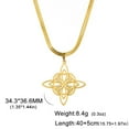 thumbnail image 3 of HGYCPP Witch Knot Pendant Necklace Celtics Irish Amulet Stainless Steel Snake Chain Choker Pagan Luck Jewelry, 3 of 13