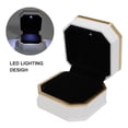 thumbnail image 3 of Caja De Anillo De Luz LED, Caja De Anillo De Lujo Cuadrada Para Boda, 3 of 7