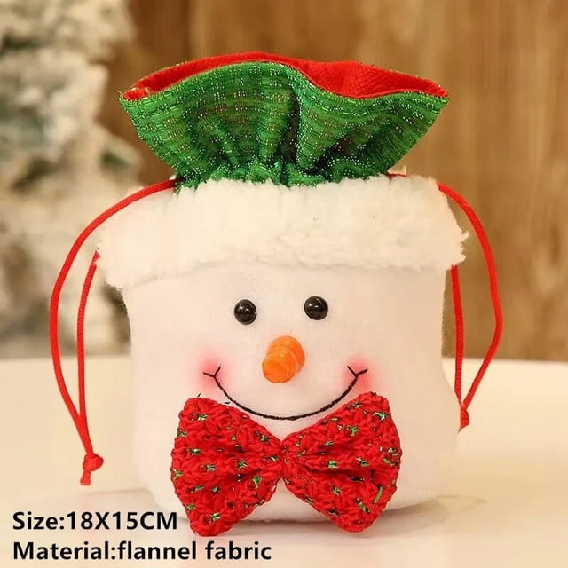 Bolsa de regalo de Papá Noel y muñeco de nieve, adornos navideños para el hogar, Año Nuevo, 2024, 2023