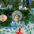 thumbnail image 5 of Funny Christmas Ornament,Charming Blossom - Backed Kitty,Xmas Round Ceramic Pendant, 5 of 6